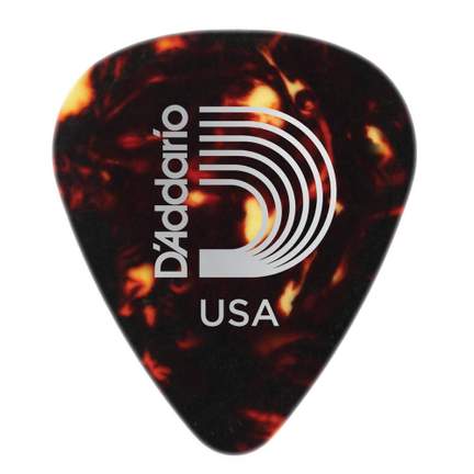 D'Addario Shell-Color Celluloid Guitar Picks, 25 pack, Medium 