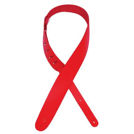 D'Addario Classic Leather Guitar Strap, Red