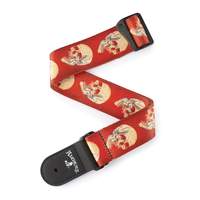 D'Addario Alchemy Guitar Strap, Live Life Skull