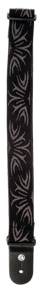 D'Addario Woven Guitar Strap, Black/Grey Tattoo Product Image