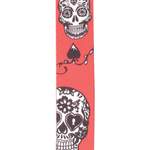 D'Addario Polyester Guitar Straps, Sugar Skulls, Red Product Image
