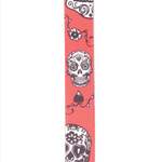 D'Addario Polyester Guitar Straps, Sugar Skulls, Red Product Image