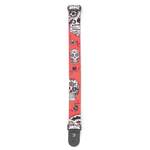 D'Addario Polyester Guitar Straps, Sugar Skulls, Red Product Image
