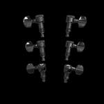 D'Addario Auto-Trim Locking Tuning Machines, 3 + 3 Setup, Black Product Image