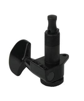 D'Addario Auto-Trim Locking Tuning Machines, 3 + 3 Setup, Black 