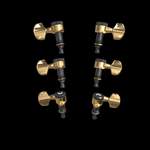 D'Addario Auto-Trim Locking Tuning Machines, 3 + 3 Setup, Gold Product Image