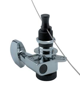 D'Addario Auto-Trim Locking Tuning Machines, 6 In-Line setup, Chrome 