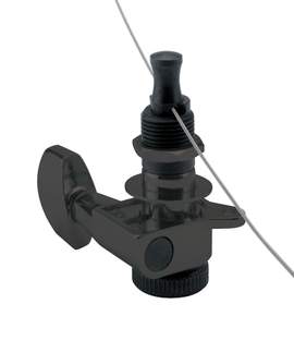 D'Addario Auto-Trim Locking Tuning Machines, 6 In-Line setup, Black 
