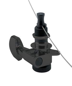 D'Addario Auto-Trim Locking Tuning Machines, 6 In-Line setup, Black