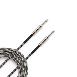 D'Addario Custom Series Braided Instrument Cable, Grey, 20'