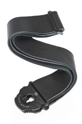 D'Addario Planet Lock Leather Guitar Strap, Black
