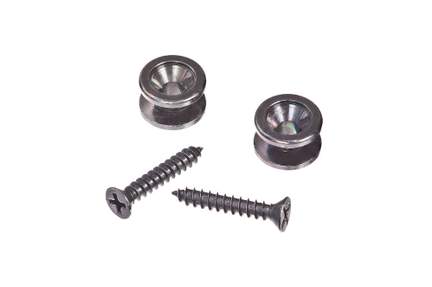 D'Addario Solid Brass End Pins - Black (Pair)