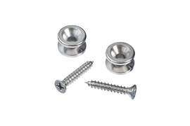 D'Addario Solid Brass End Pins - Chrome (Pair)