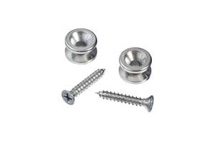 D'Addario Solid Brass End Pins - Chrome (Pair)