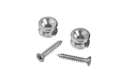 D'Addario Solid Brass End Pins - Chrome (Pair)