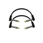 D'Addario Flat Patch Cable, 4in Right Angle, Twin PK Product Image