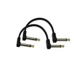 D'Addario Flat Patch Cable, 4in Offset Right Angle, Twin PK Product Image
