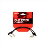 D'Addario Flat Patch Cable, 6in Right Angle, Twin PK Product Image