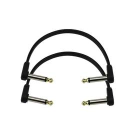 D'Addario Flat Patch Cable, 6in Right Angle, Twin PK