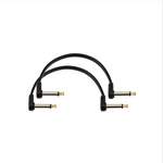 D'Addario Flat Patch Cable, 6in Offset Right Angle, Twin PK Product Image