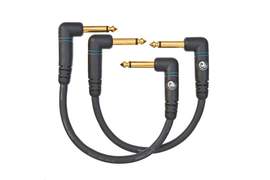 D'Addario Custom Series Patch Cable, 2-pack, Right Angle, 6 Inches