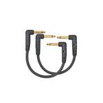 D'Addario Custom Series Patch Cable, 2-pack, Right Angle, 6 Inches Product Image