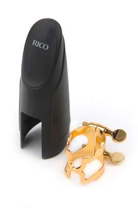 D'Addario H-Ligature & Cap, Tenor Saxophone (Metal Mouthpieces), Gold