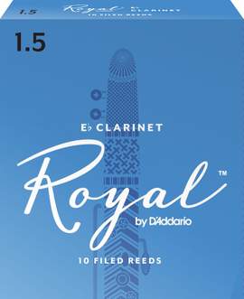 Royal by D'Addario Eb Clarinet Reeds, Strength 1.5, 10-pack