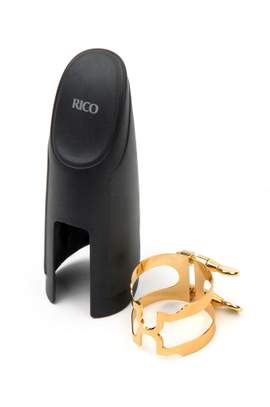 D'Addario H-Ligature & Cap, Baritone Saxophone (Hard Rubber Mouthpieces), Gold