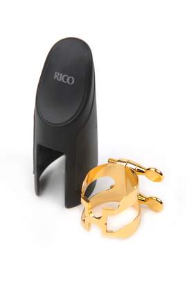 D'Addario H-Ligature & Cap, Tenor Saxophone (Hard Rubber Mouthpieces), Gold