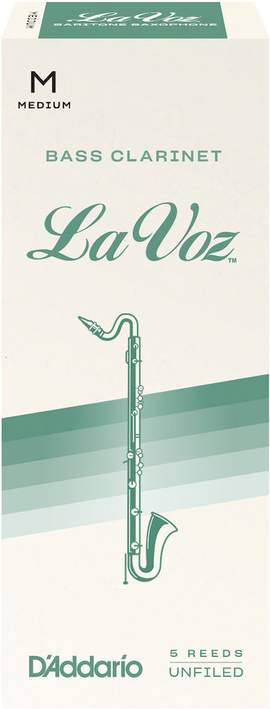 Royal La Voz Organic Bass Clarinet Reeds, Strength Medium, 5-pack 