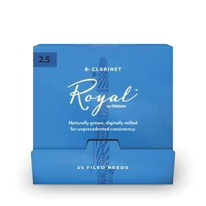 Royal by D'Addario Bb Clarinet Reeds, #2.5, 25-Count Single Reeds