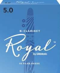 Royal by D'Addario Bb Clarinet Reeds, Strength 5, 10-pack
