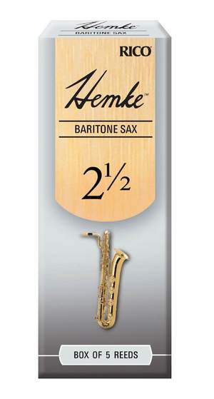 Frederick L. Hemke Baritone Saxophone Reeds, Strength 2.5, 5 Pack