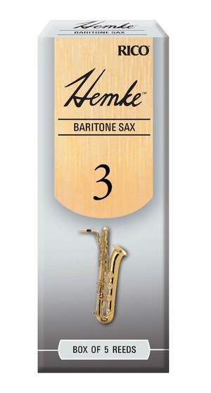 Frederick L. Hemke Baritone Saxophone Reeds, Strength 3.0, 5 Pack