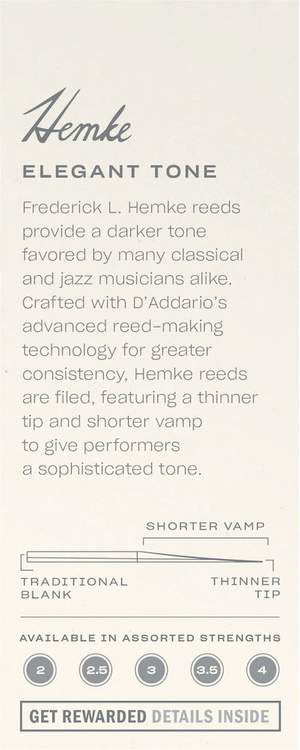 Frederick L. Hemke Tenor Saxophone Reeds, Strength 2.0, 5 Pack