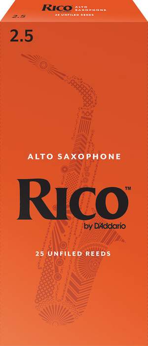 Rico by D'Addario Soprano Sax Reeds, Strength 2.5, 25-pack