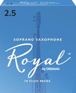 Royal by D'Addario Soprano Sax Reeds, Strength 2.5, 10-pack