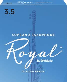 Royal by D'Addario Soprano Sax Reeds, Strength 3.5, 10-pack