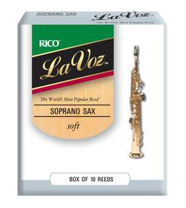 Royal La Voz Organic Soprano Saxophone Reeds, Strength Soft, 10-pack 