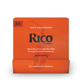 Rico Organic Alto Saxophone  Reeds, Strength 2.5, Pack of 25