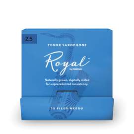 Royal by D'Addario Tenor Saxophone Reeds, #2.5, 25-Count Single Reeds