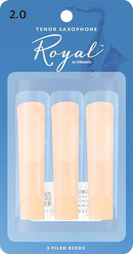 Royal by D'Addario Tenor Sax Reeds, Strength 2, 3-pack