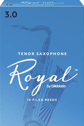 Royal by D'Addario Tenor Sax Reeds, Strength 3, 10-pack