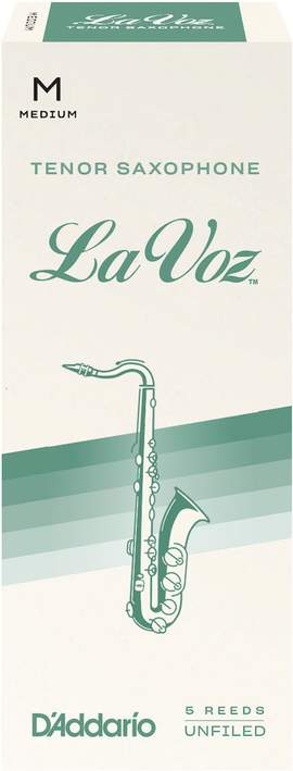 Royal La Voz Organic Tenor Saxophone Reeds, Strength Medium, 5-pack 