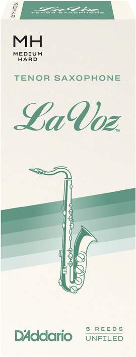 Royal La Voz Organic Tenor Saxophone Reeds, Strength Medium Hard, 5-Pack 