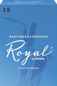 Royal by D'Addario Baritone Sax Reeds, Strength 1.5, 10-pack