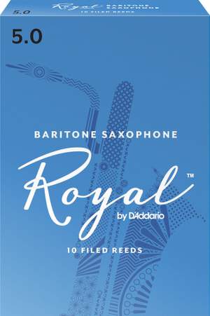 Royal by D'Addario Baritone Sax Reeds, Strength 5, 10-pack