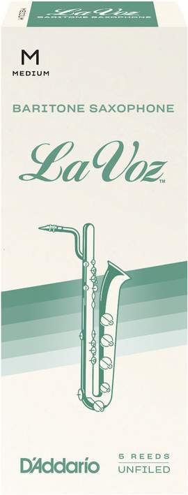 La Voz Baritone Saxophone Reeds, Medium, 5 Pack