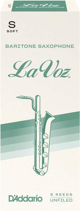 La Voz Baritone Saxophone Reeds, Soft, 5 Pack